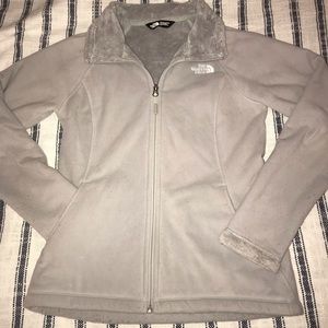 Grey North Face Zip-up jacket